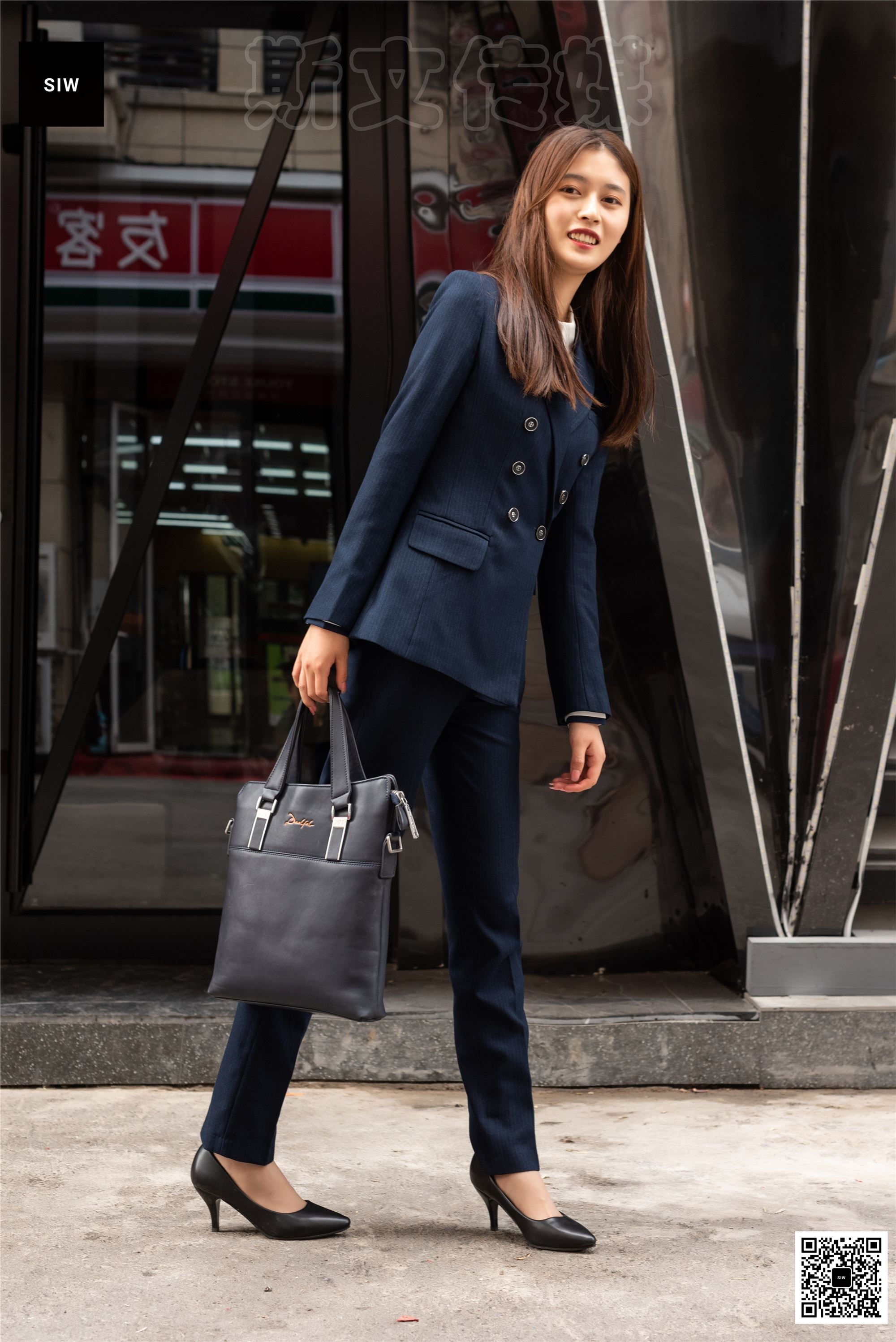 SIW斯文传媒 055 时尚气质OL职业双排扣西装制服 - 甄珍